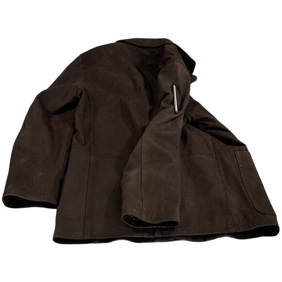 Neiman Markus Jacket Mens M Leather Suede Cafe Blazer Gentleman Academia Dandy - Picture 4 of 16